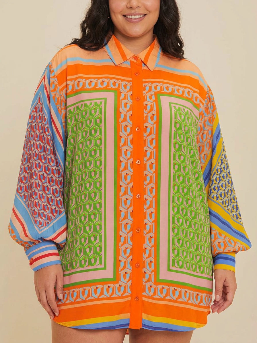 Josephine | Camicia Tropicale Colorata Unica