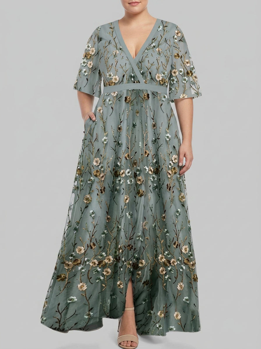 Lea | Insieme Elegante Abito Lungo Chic Seaside con Maniche Medie