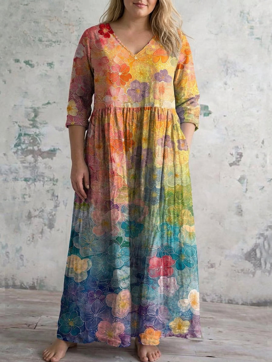 Solmira | Abito Lungo Sunset Bloom