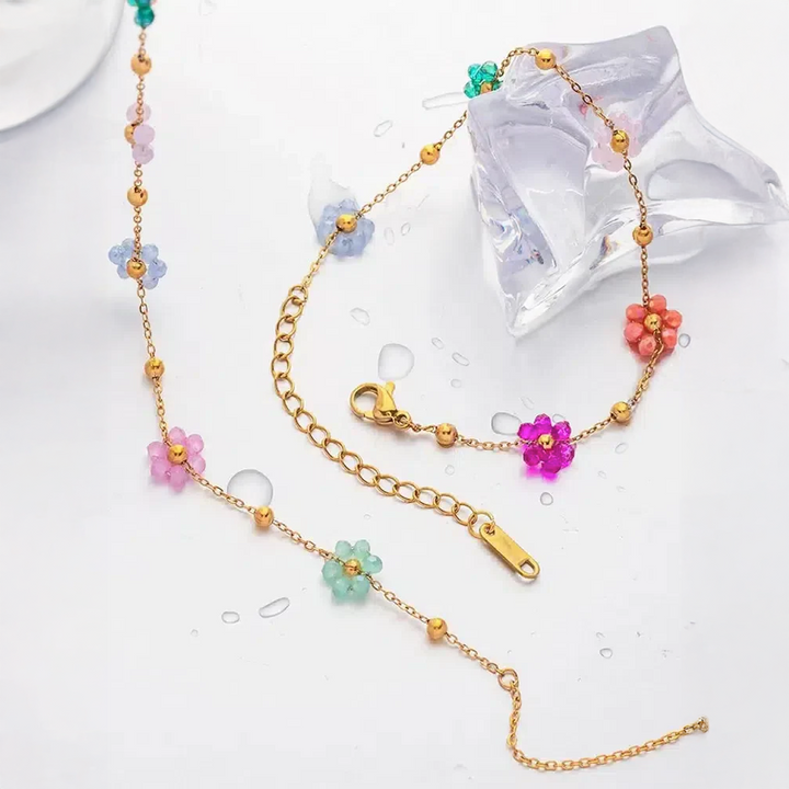 Marélia | Collana con Perline di Fiori Fatte a Mano