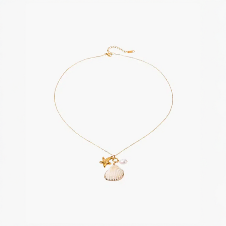 Avelia | Collana con Stella Marina e Perla in Stile Marittimo