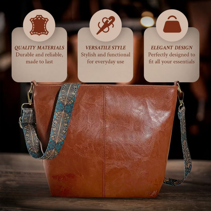 Linda - Borsa a Spalla in Pelle Vintage Charm