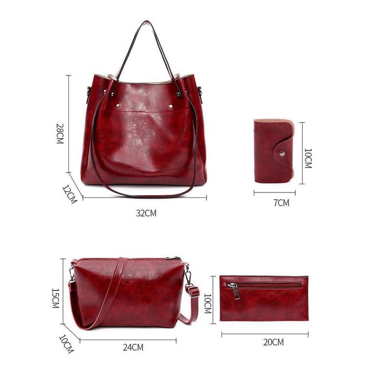 Riley - Set di 4 Borse in Pelle Vintage Soft