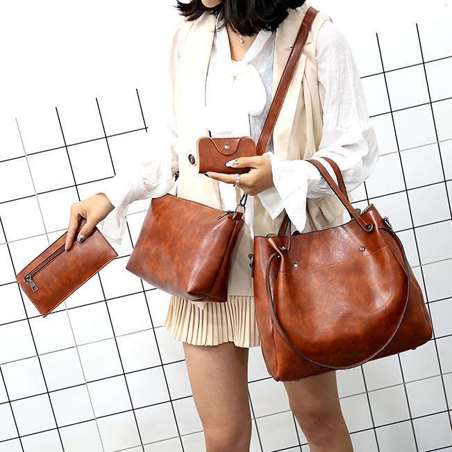 Riley - Set di 4 Borse in Pelle Vintage Soft