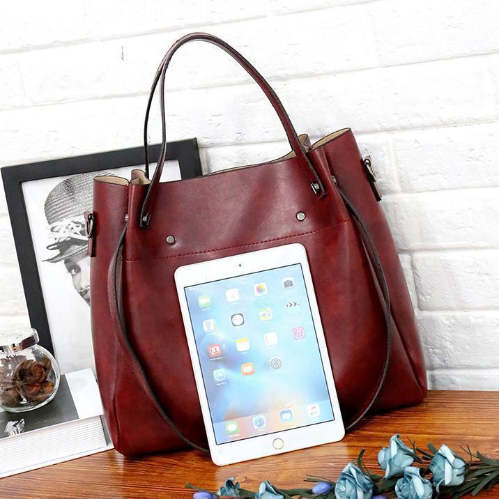 Riley - Set di 4 Borse in Pelle Vintage Soft