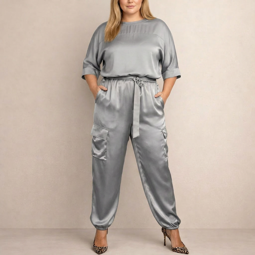 Clara | Completo Cargo in Raso Sartoriale