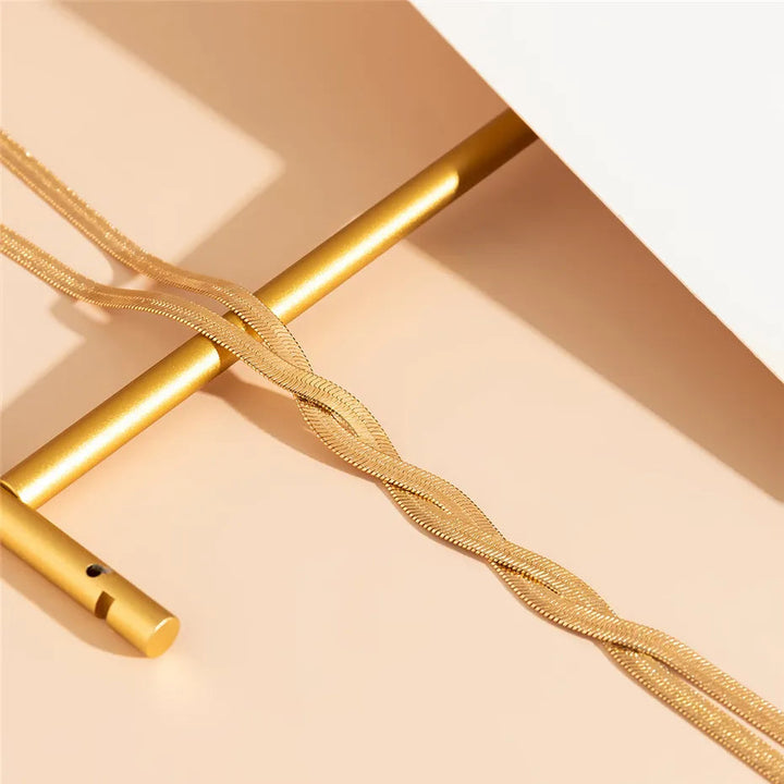 Flaira – Collana a Catena Regolabile in Aspetto Oro