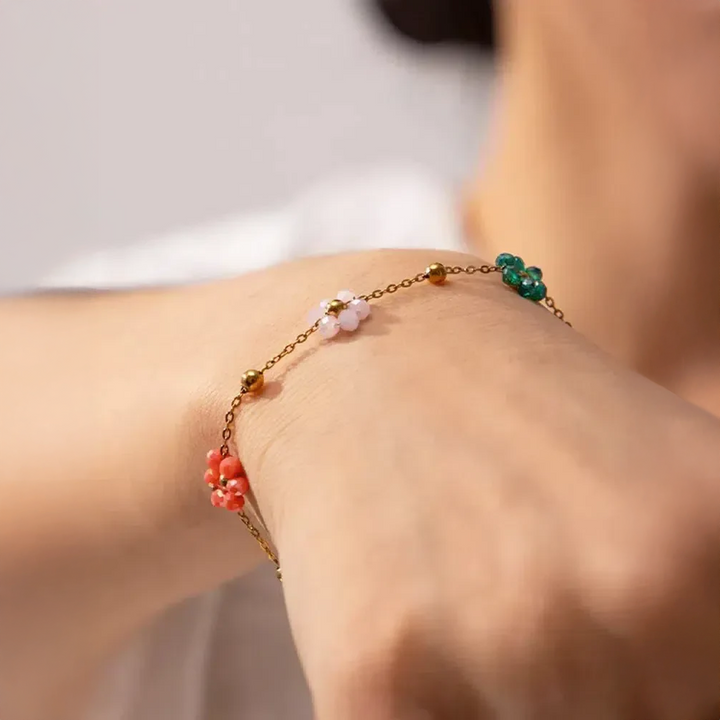 Floréna | Bracciale con Charm a Fiore Fatti a Mano