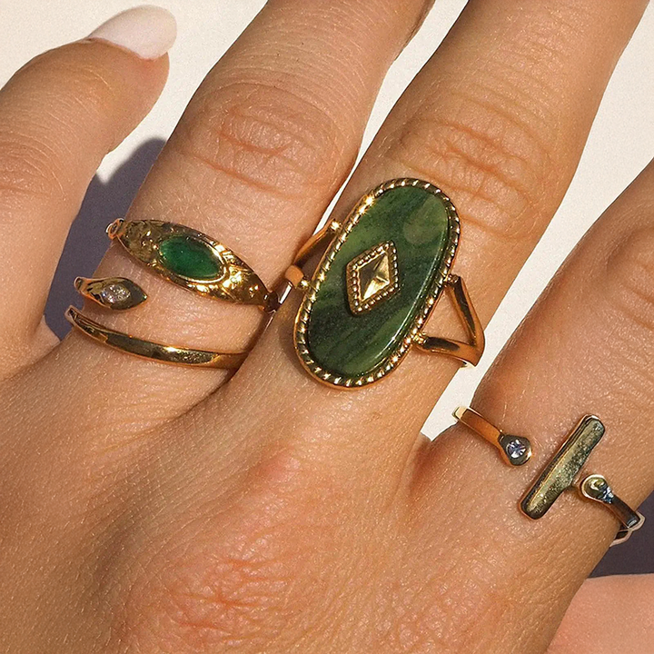 Améline | Anello Elegante con Pietre Pregiate