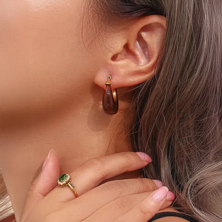 Daliara | Orecchini Bordeaux con Design Audace