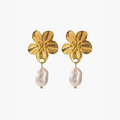 Haléa | Orecchini con Fiori e Perle Delicate