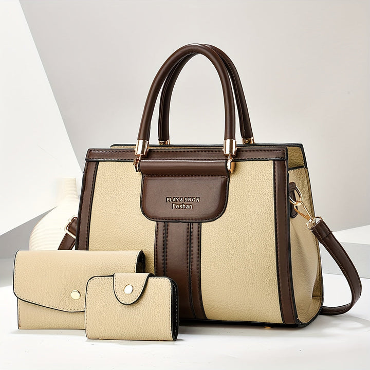 Luna - Set di borse in pelle elegante a 3 pezzi