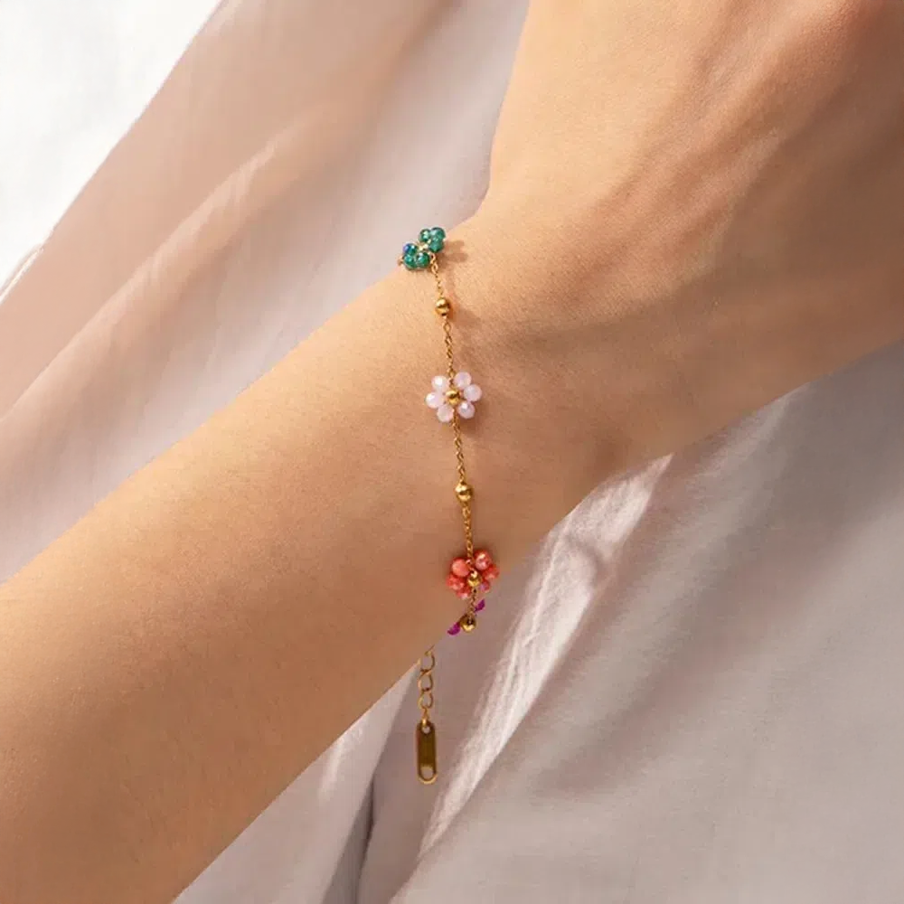 Floréna | Bracciale con Charm a Fiore Fatti a Mano