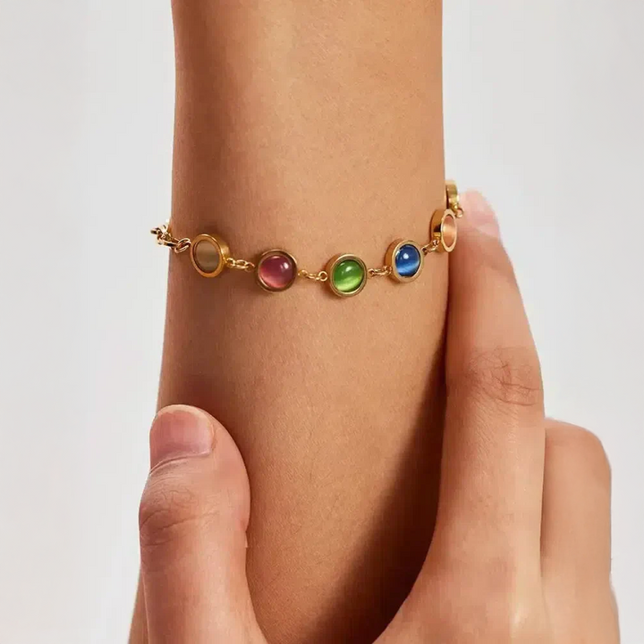 Taryana | Bracciale in Oro con Pietre Colorate