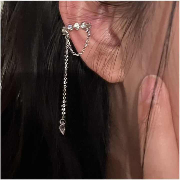 Aria – Orecchini a Cuff con Frange