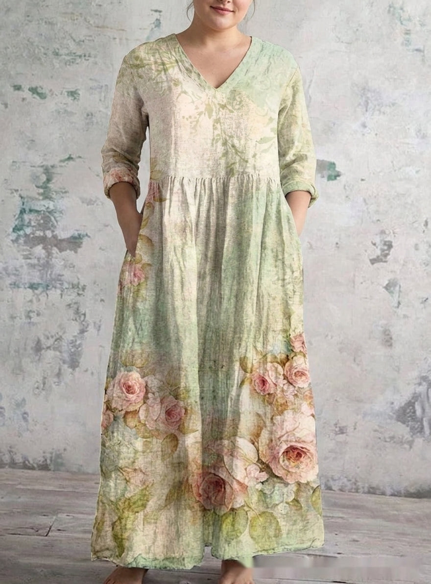 Evelisse | Vestito Lungo Sage Rose
