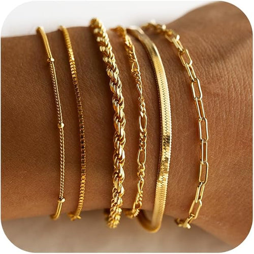 Auremia – Set di Bracciali in Catena d'Oro