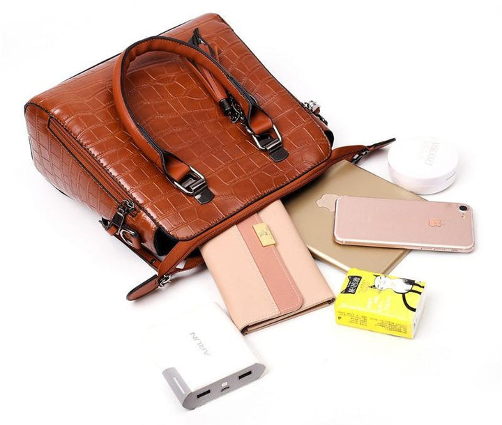 Evelyn - Eleganza Quotidiana Set di 4 Borse in Pelle