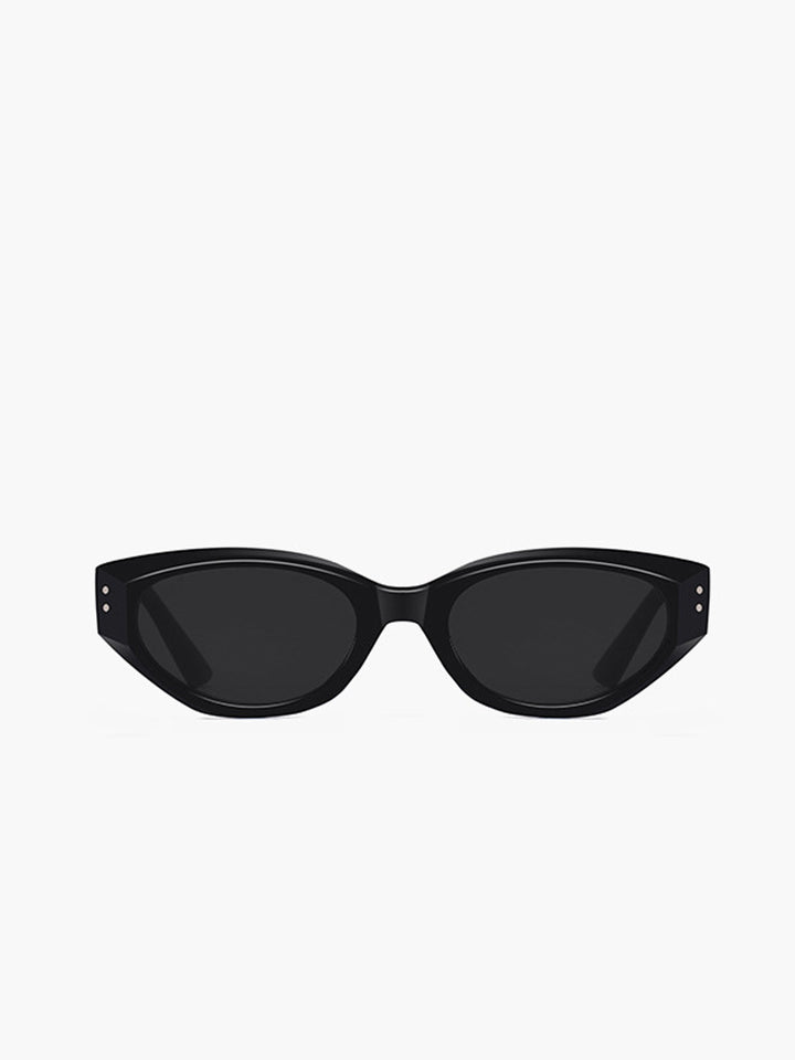 Occhiali da sole, logo argento sulle aste, acetato, Donna