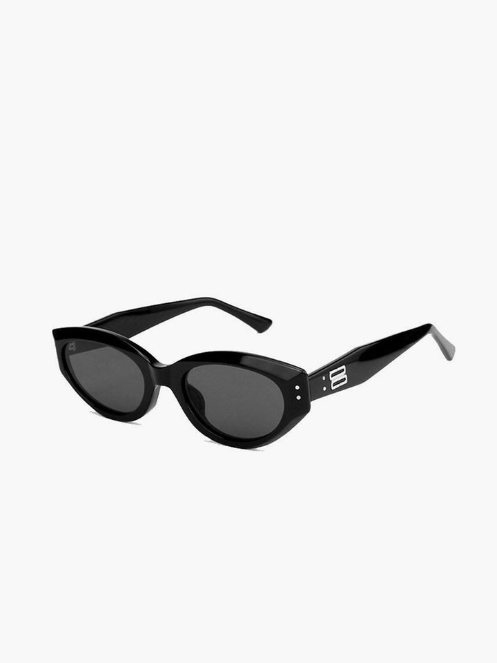 Occhiali da sole, logo argento sulle aste, acetato, Donna