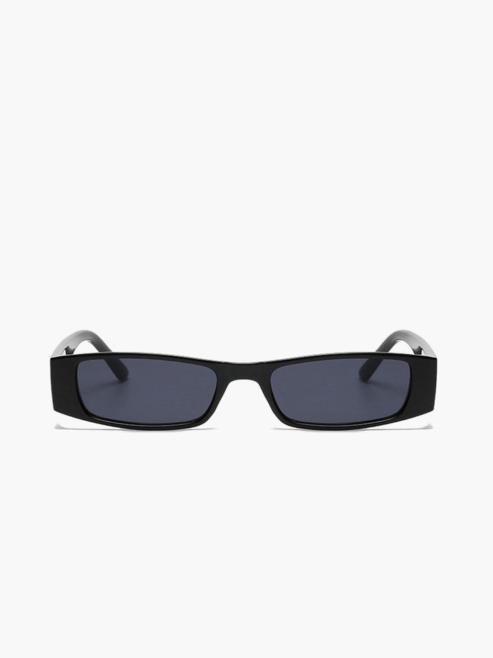 Occhiali da sole, montatura rettangolare slim, plastica/acetato, donna