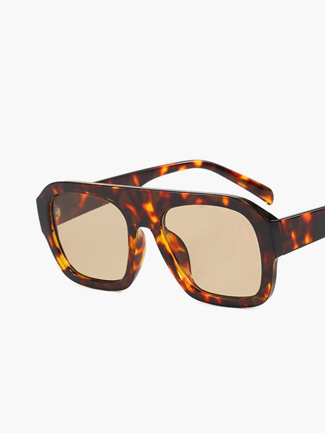 Occhiali da sole, forma piatta, oversize, montatura spessa, acetato, marrone o nero, Donna