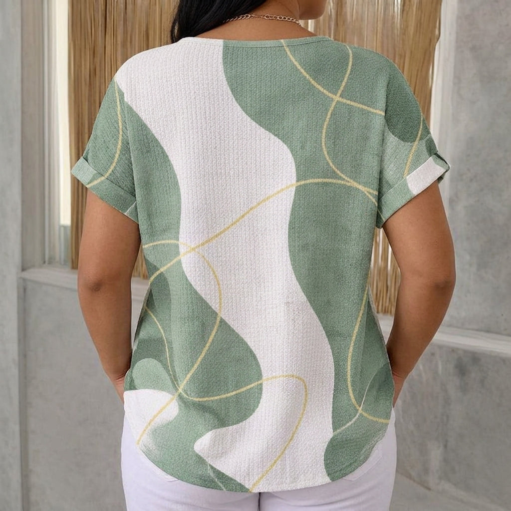 Abigail | Blusa Color Block Casual