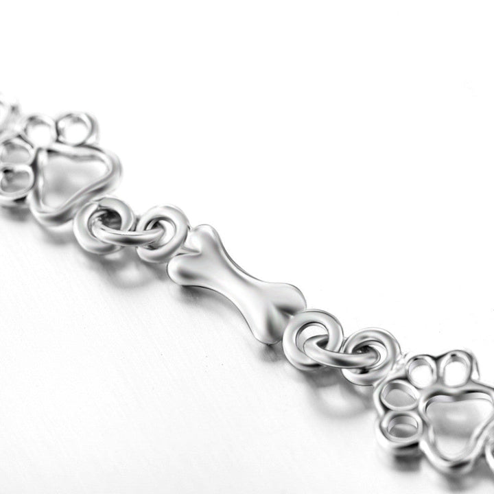 Solana – Bracciale con Catena a Paws e Osso con Ciondolo Silenzioso