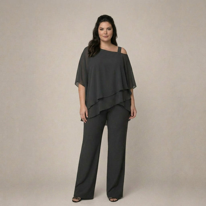 Clara | Elegant Set with Layered Blouse