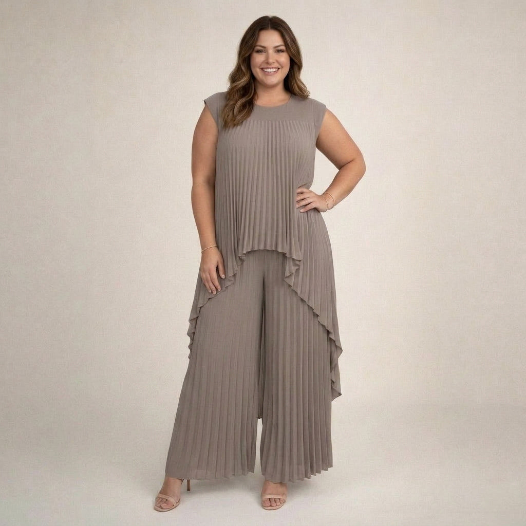 Halina | Completo Elegante Plissettato