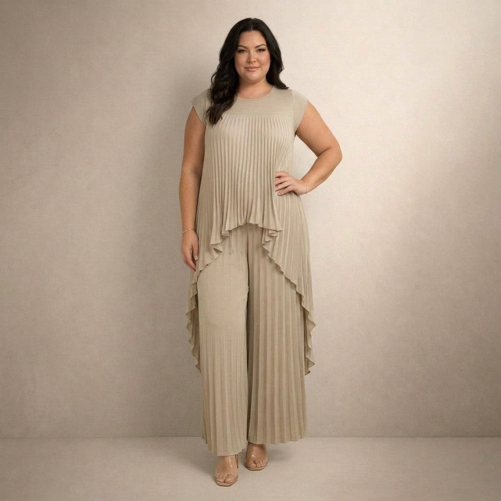 Halina | Completo Elegante Plissettato