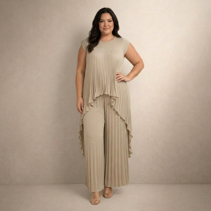 Halina | Completo Elegante Plissettato