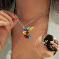 Lioran – Collana con pendente a forma di colibrì con un tocco di gioia