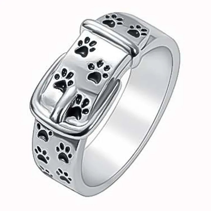 Pawson – Anello con dettaglio a forma di zampa e carattere