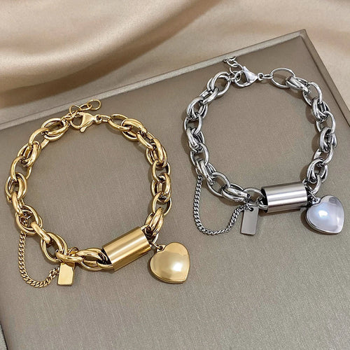 Amoria – Bracciale in Oro con Accento a Cuore