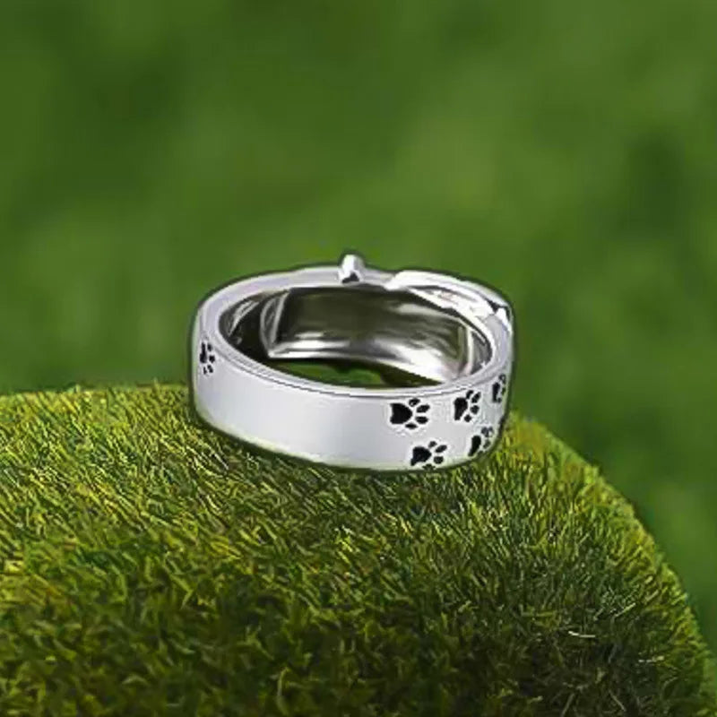 Pawson – Anello con dettaglio a forma di zampa e carattere