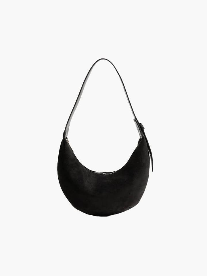 Coralie | Borsa in Finta Suede a Mezza Luna