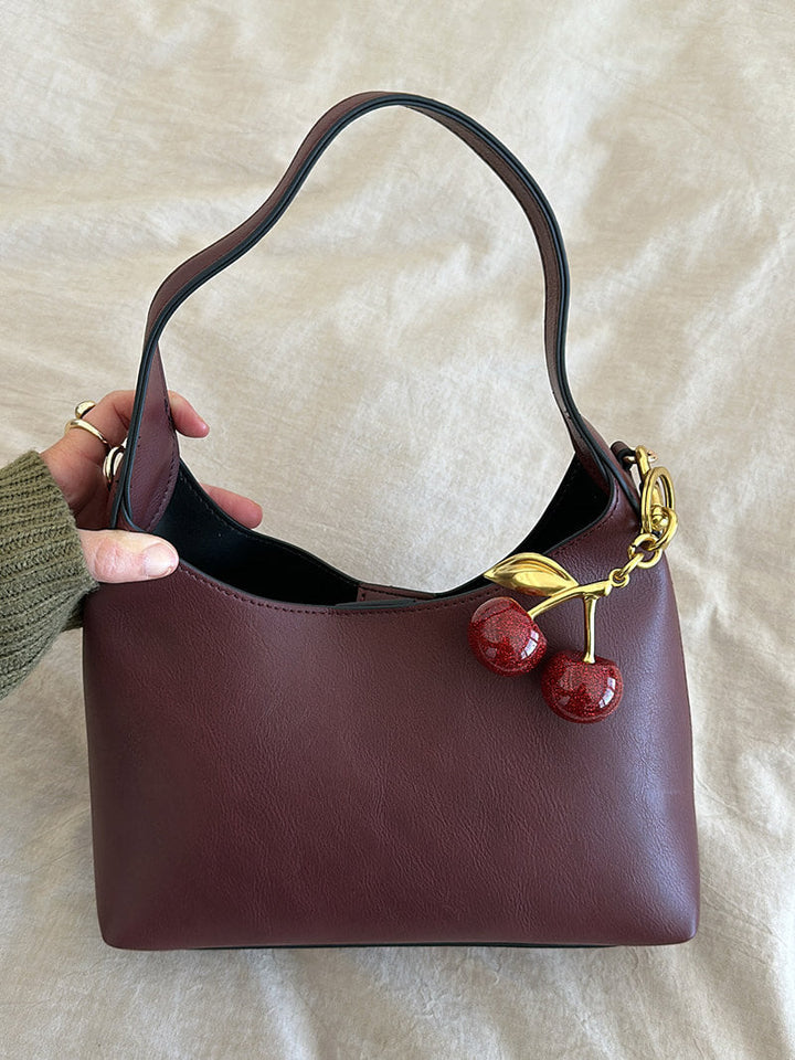 Clotilde | Borsa in Pelle Sintetica con Charm a Ciliegia