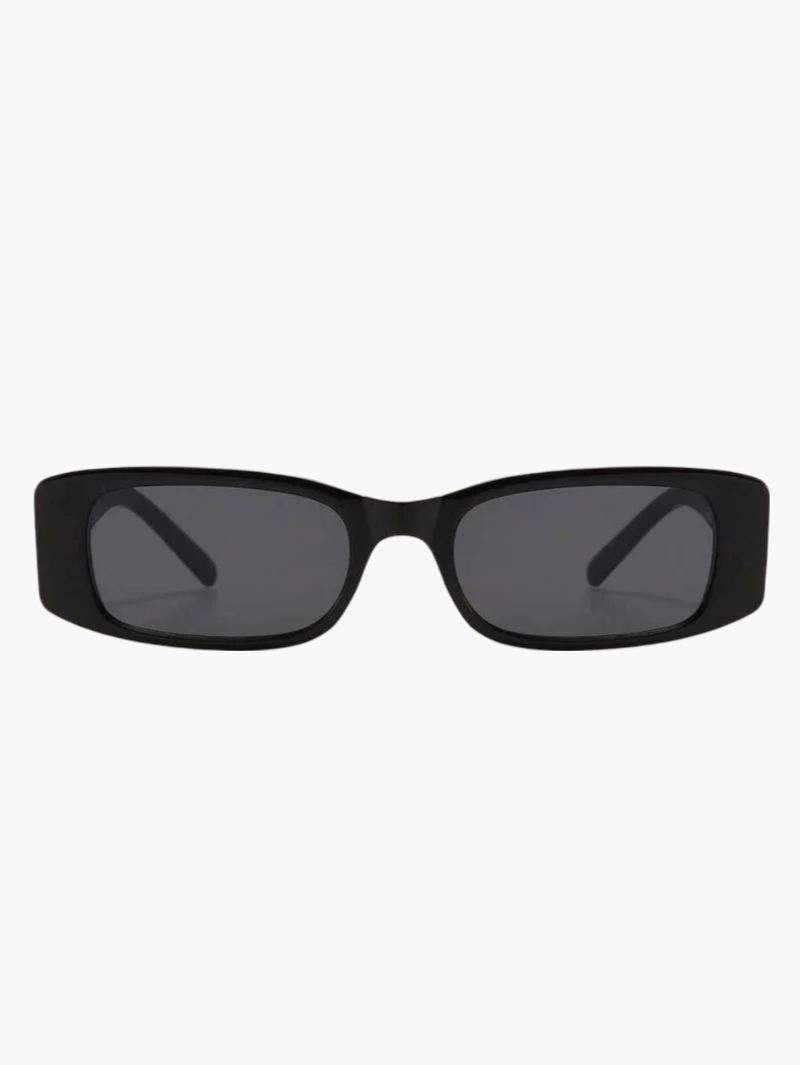 Occhiali da sole, dettaglio logo in metallo color oro, acetato e metallo, nero, Donna
