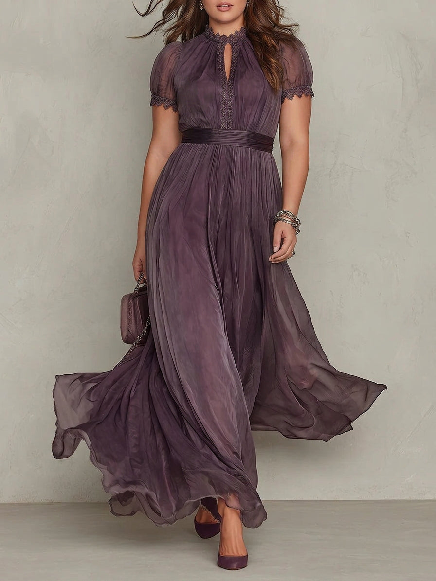 Ashley | Abito Lungo in Chiffon Vintage Elegante
