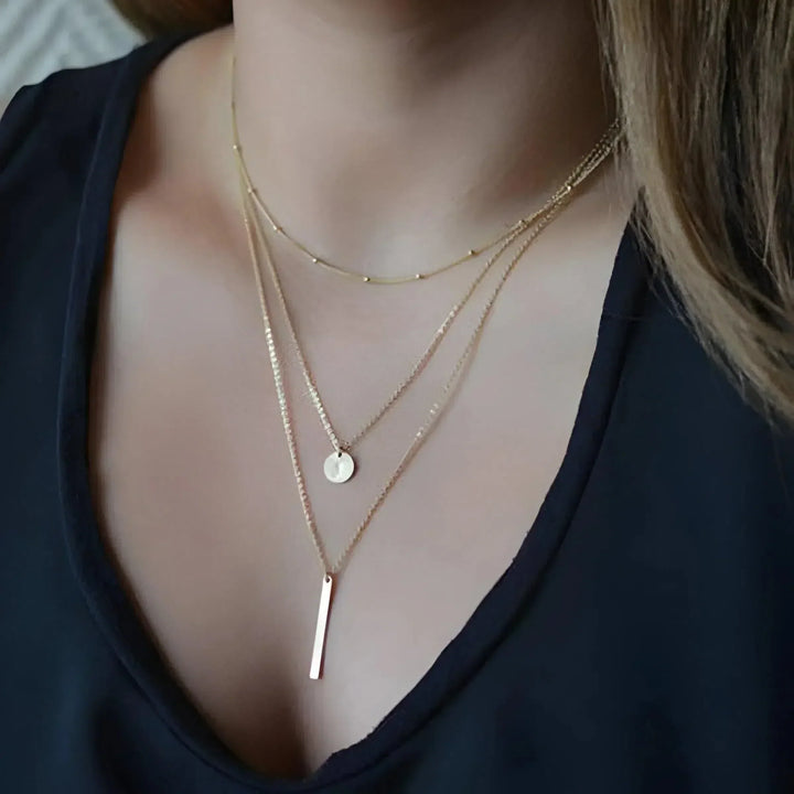 Zénévia | Collana d'Oro con Design a Strati