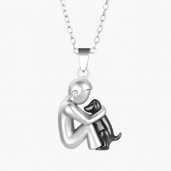 Amora – Collana con pendente a forma di abbraccio con un legame profondo