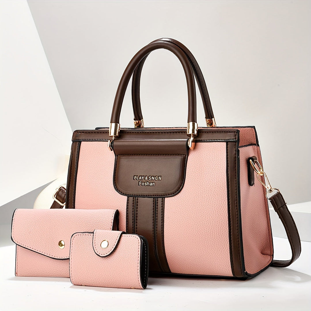 Luna - Set di borse in pelle elegante a 3 pezzi