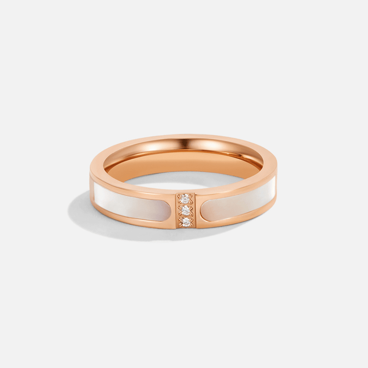 Alona – Anello in Perla Rosa Oro