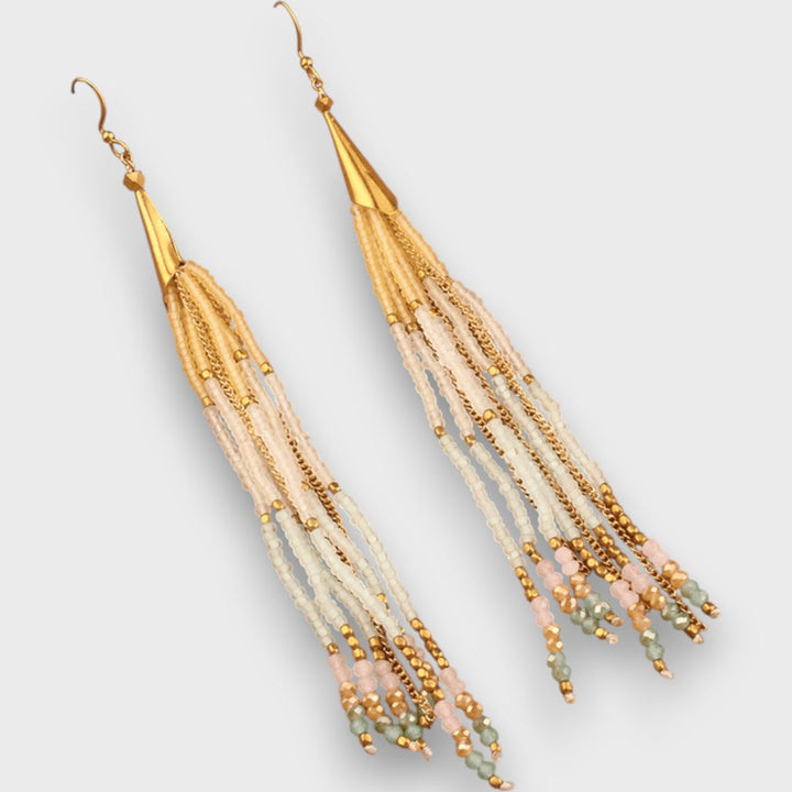 Isalda – Orecchini Vintage con Legno e Perline