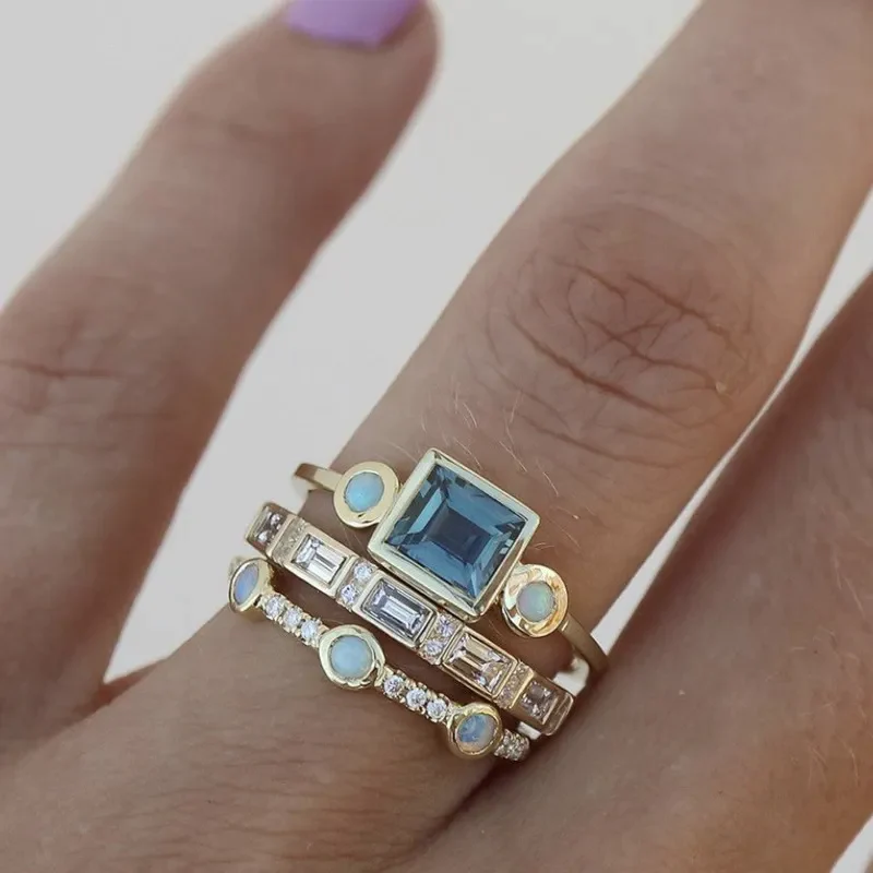 Maribel – Anello di Cristallo Impilato