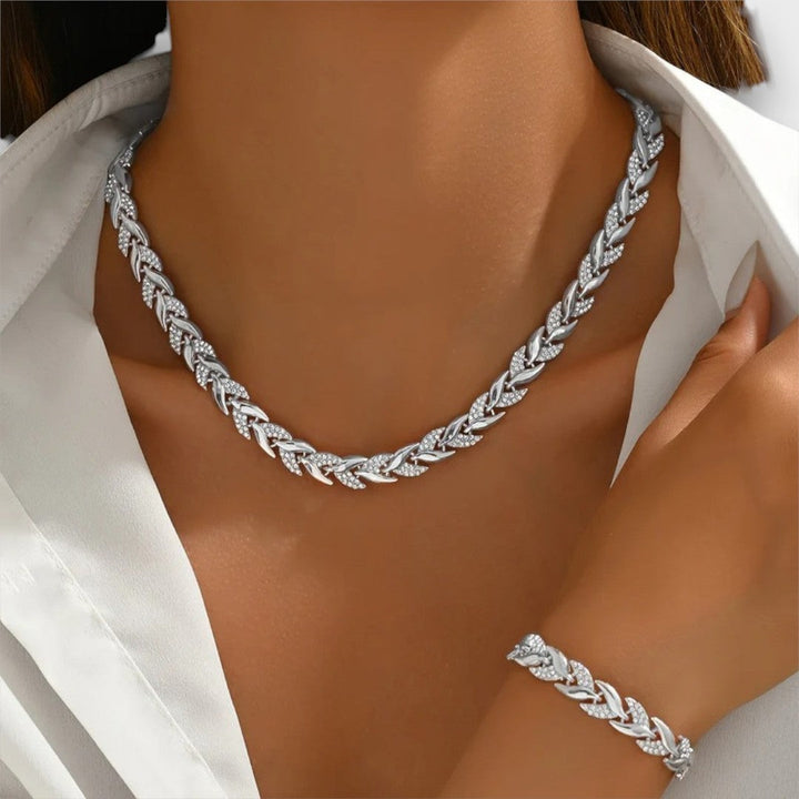 Naria – Set di Gioielli Eleganti con Strass a Coda di Pesce