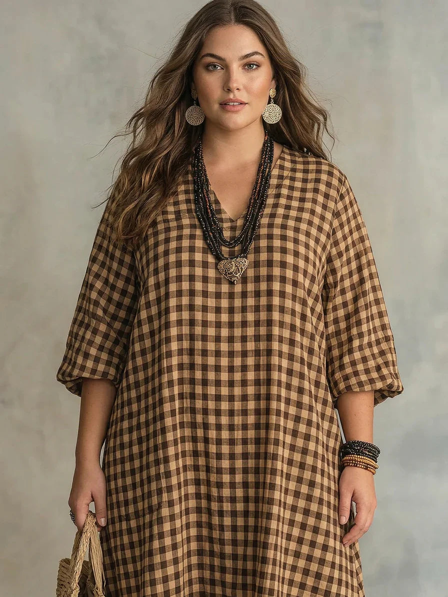 Mila | Vestito Maxi a Quadri