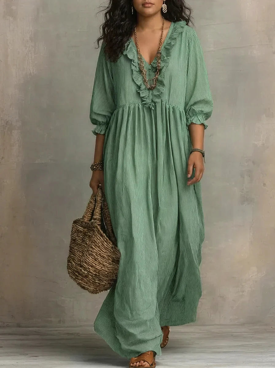 Elowen | Abito Maxi Boho a Maniche Lunghe