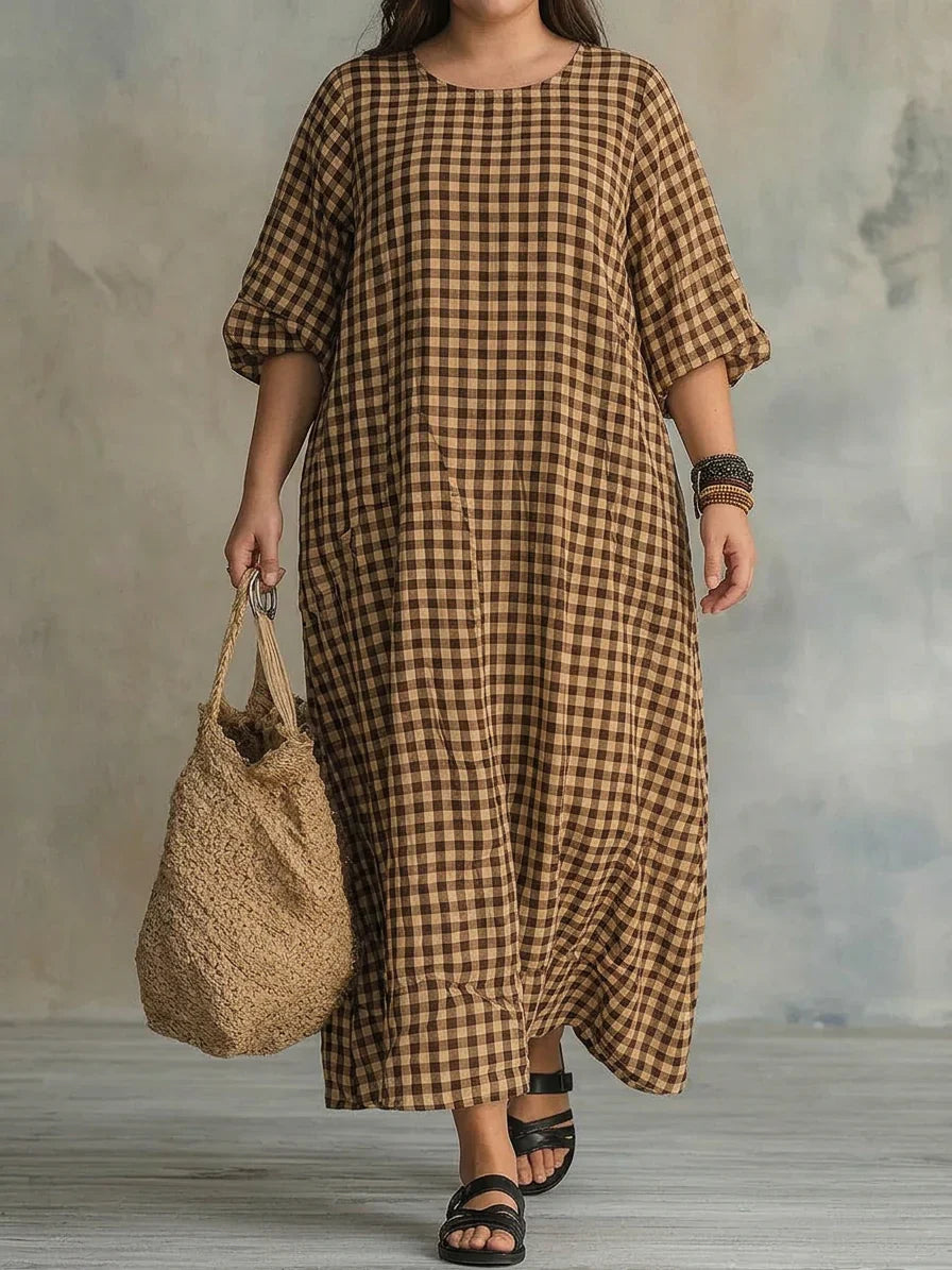Mila | Vestito Maxi a Quadri